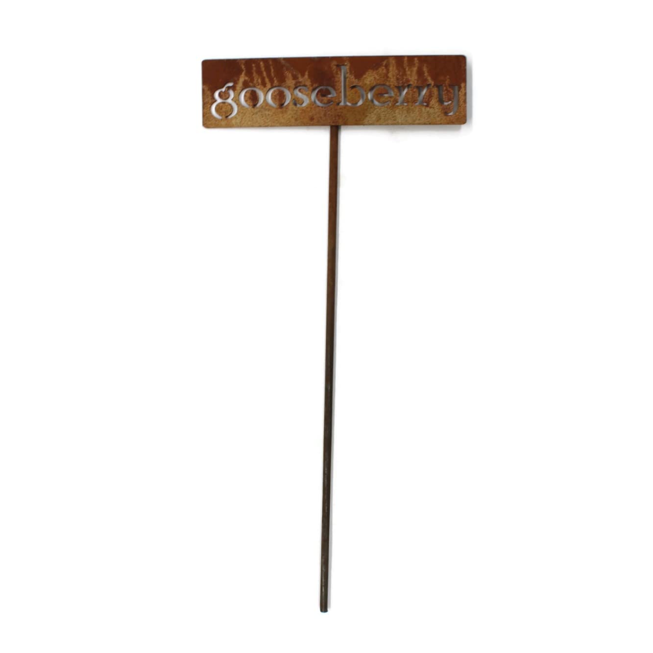 Classic Metal Garden Markers 19 Inches Tall (gooseberry, Naturally Rusted)-VerdiqueGarden