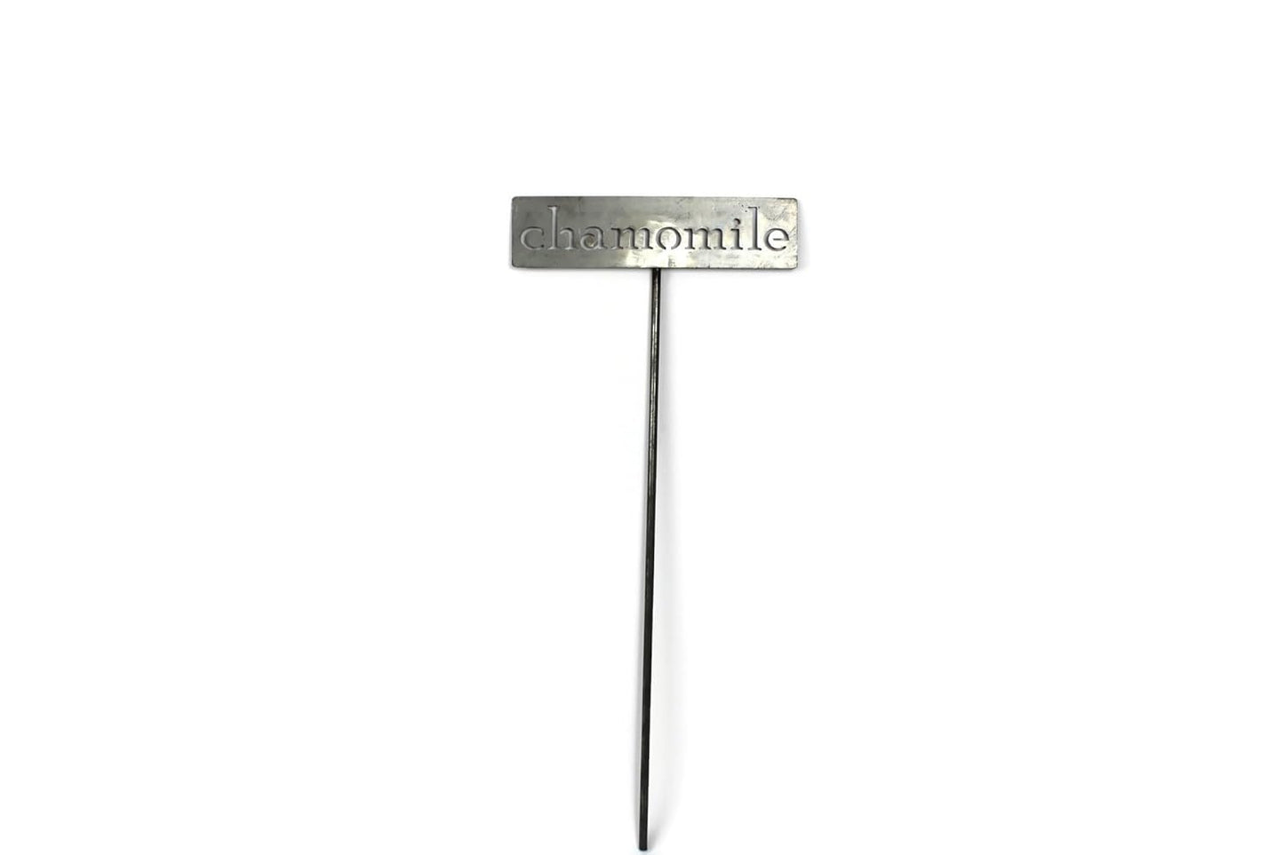 Classic Metal Garden Markers 19 Inches Tall (chamomile, Raw, Unfinished Steel (will rust with time))-VerdiqueGarden