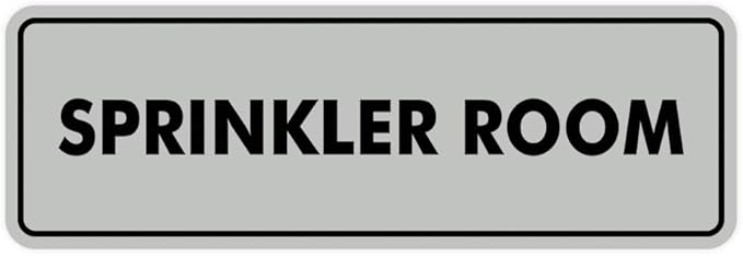 Signs ByLITA Standard Sprinkler Room Sign (Lt Gray) - Medium-VerdiqueGarden