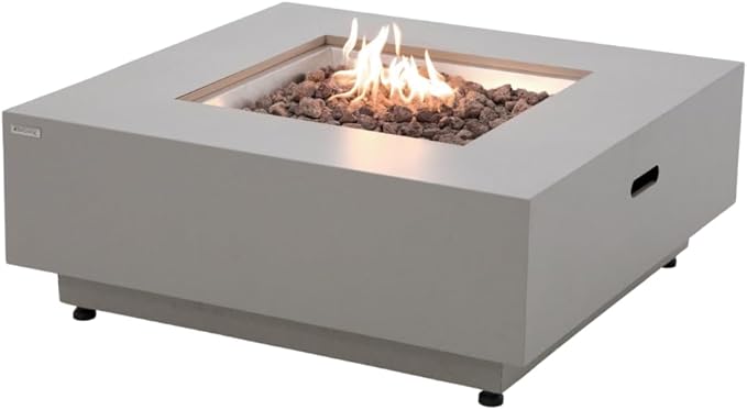 Ashton 36” Propane Fire Pit Smokeless Firepit Outdoor Gas Fire Pit for Outside Patio Firepit Table Includes Rain Cover Converter Kit Lava Rocks Lid CSA Certified-VerdiqueGarden