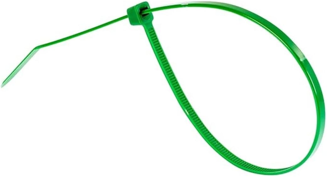 GTSE 8 Inch Green Zip Ties, 100 Pack, 18lb Strength, UV Resistant Strong Nylon Cable Ties, Self-Locking 8" Tie Wraps-VerdiqueGarden