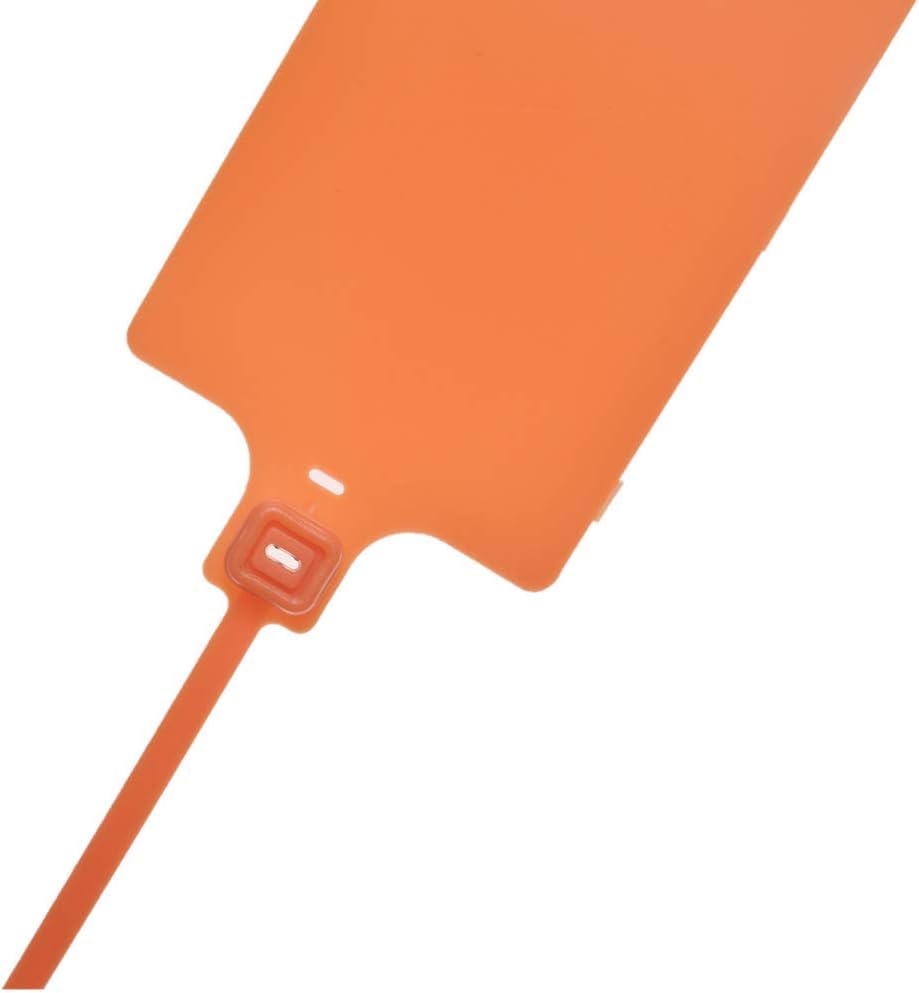 Plastic Seals Shipping Tags Logistics Use Big Sign Tie Large Label Tie, 255mm Total Length, Package of 100pcs (Orange)-VerdiqueGarden