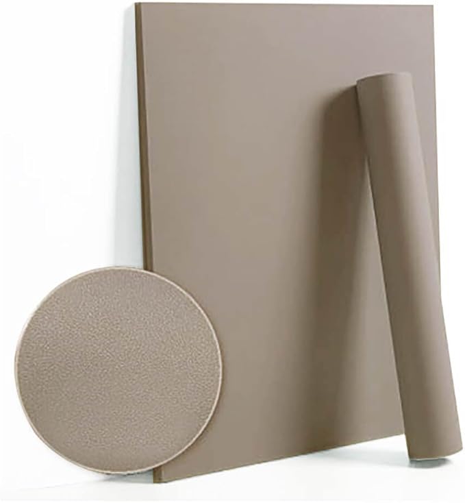 Dimoon 236''x17.7'' Etoupe Peel and Stick Wallpaper Contact Paper Modern Self Adhesive Wall Paper Removable Renter Friendly Textured Solid Color Shelf Cabinet Vinyl Roll (236''x17.7'',Etoupe)-VerdiqueGarden