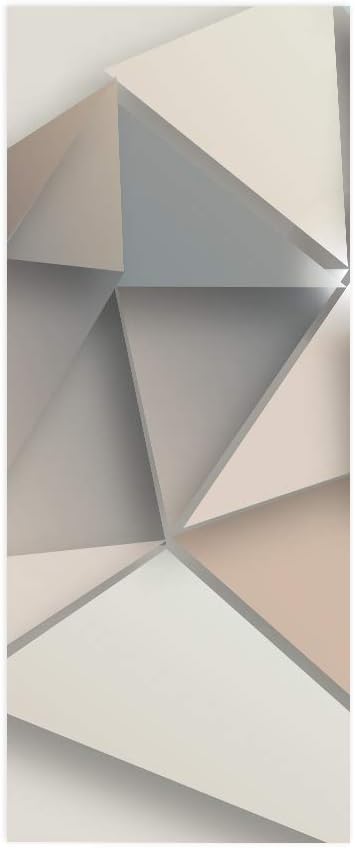 3D Door Stickers Murals - Peel and Stick - 3D Effect - Waterproof - White - Modern - Geometric - Wall & Door - Adult - 35.4 x 78.7 inch-VerdiqueGarden