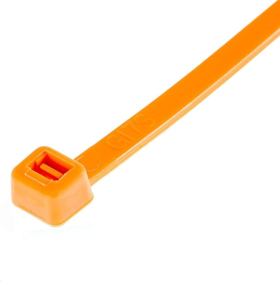 GTSE 12 Inch Orange Zip Ties, 100 Pack, 50lb Strength, UV Resistant Long Nylon Cable Ties, Self-Locking 12" Tie Wraps-VerdiqueGarden