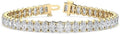 Houston Diamond District 2 to 28 Carat Lab Grown Diamond Classic Tennis Bracelet, 4-Prong Setting for Women (E-F Color, VS2-SI1 Clarity)