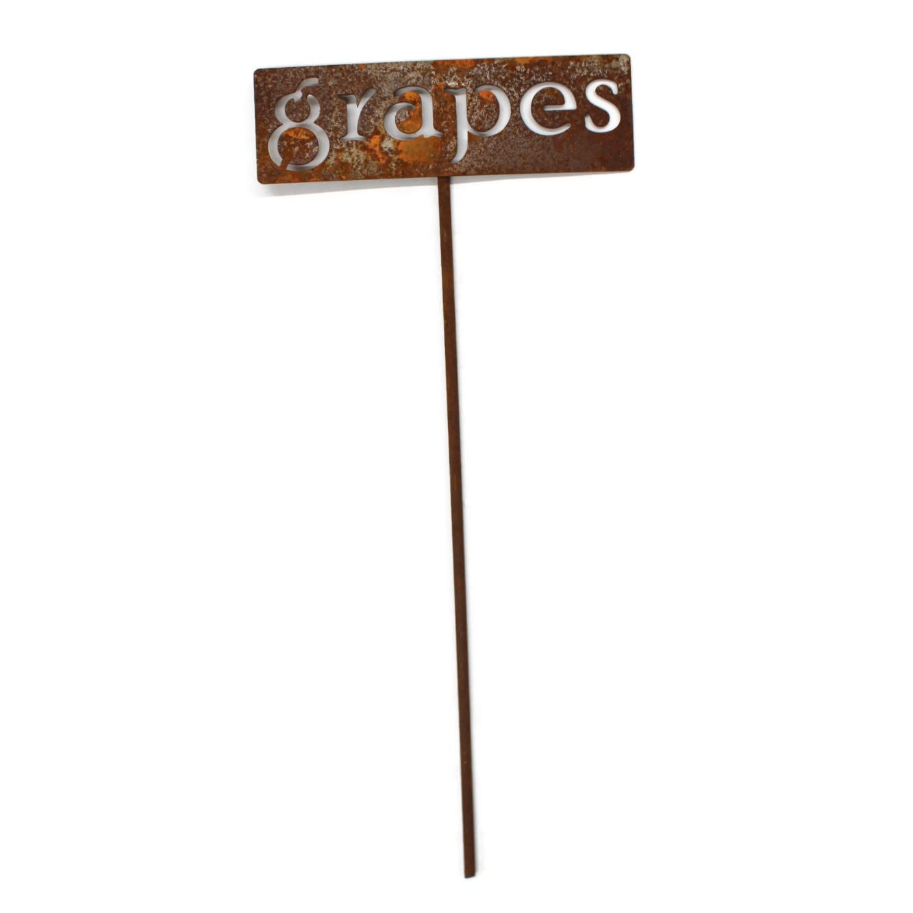Classic Metal Garden Markers 19 Inches Tall (grapes, Naturally Rusted)-VerdiqueGarden