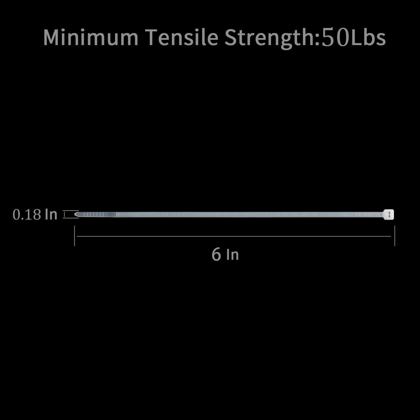 XINGO 100PCS Cable Zip Ties Heavy Duty, Premium Nylon Plastic Wire Ties with 50 Pounds Tensile Strength, Self-Locking Black Nylon Zip Ties for Indoor and Outdoor (6 inch, White)-VerdiqueGarden