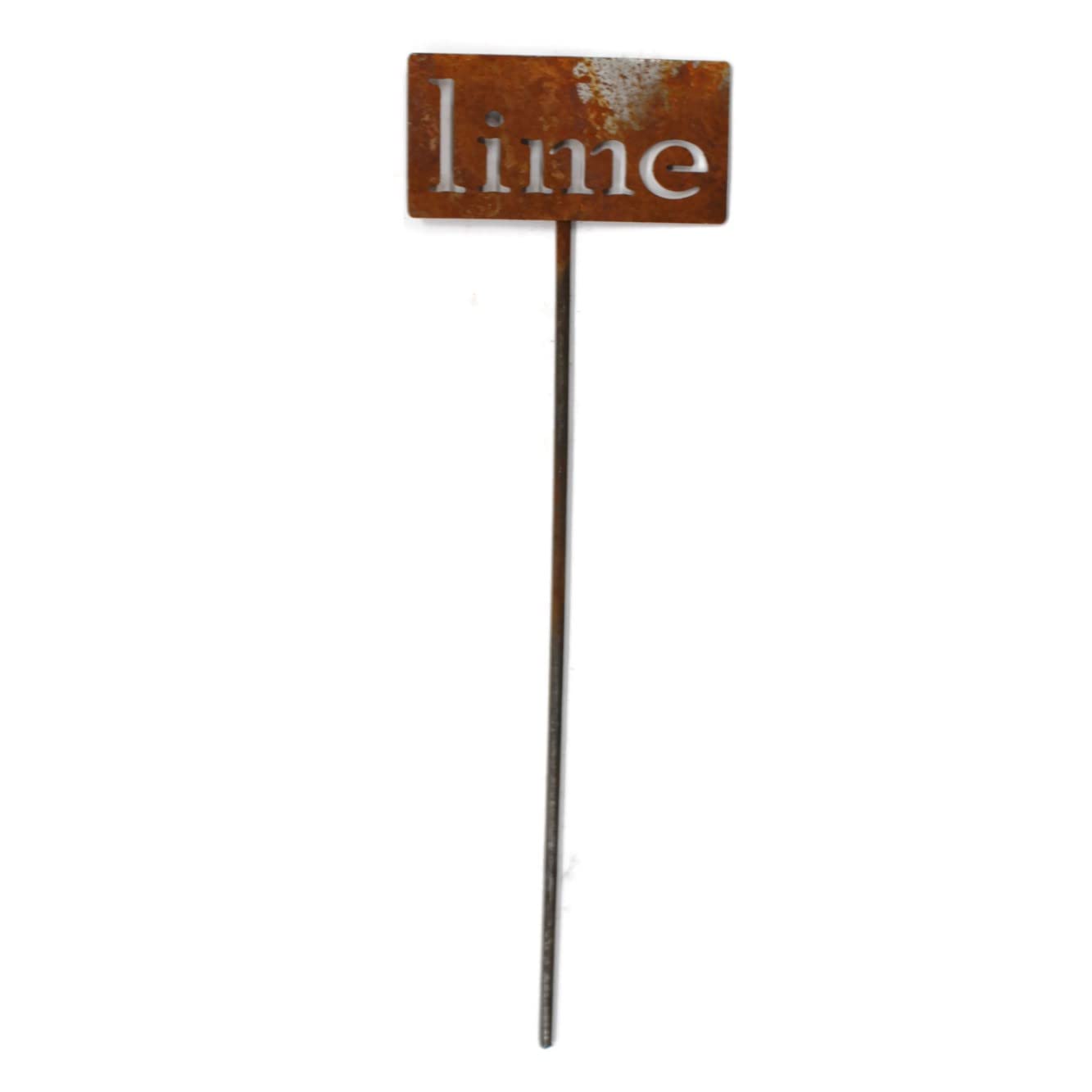 Classic Metal Garden Markers 19 Inches Tall (lime, Naturally Rusted)-VerdiqueGarden