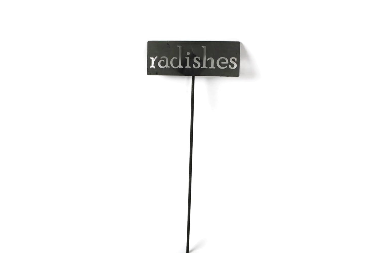 Classic Metal Garden Markers 19 Inches Tall (radishes, Raw, Unfinished Steel (will rust with time))-VerdiqueGarden