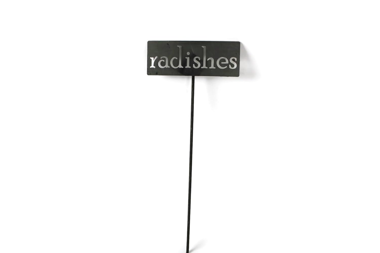 Classic Metal Garden Markers 19 Inches Tall (radishes, Raw, Unfinished Steel (will rust with time))-VerdiqueGarden