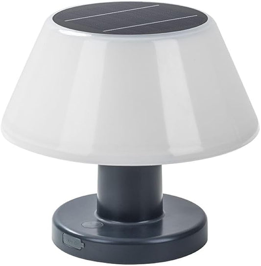 Solar Table Lamp Rechargeable Cordless - 4 Modes USB/Solar Charging Indoor Outdoor, IP54 Waterproof, 4000K Neutral White Light for Living Room/Garden/Study/Patio-VerdiqueGarden