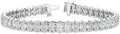 Houston Diamond District 2 to 28 Carat Lab Grown Diamond Classic Tennis Bracelet, 4-Prong Setting for Women (E-F Color, VS2-SI1 Clarity)
