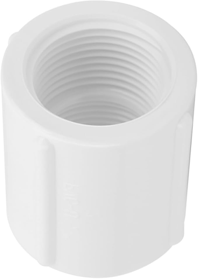 10Pack 3/4" Double Female Thread PVC Pipe Coupling Adapter Pipe Fitting Connector (Female x Female) SCH40 3/4Inch PVC Female Threaded Pipe Coupling for Sprinkler,Irrigation,Swimming Pools-VerdiqueGarden