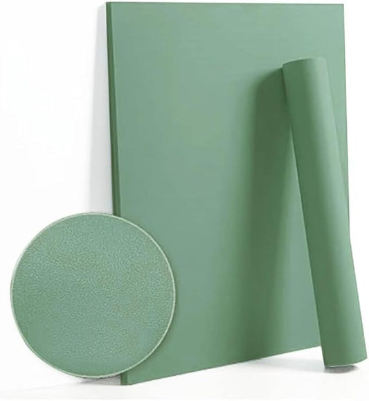 Dimoon 236''x17.7'' Green Peel and Stick Wallpaper Contact Paper Modern Self Adhesive Wall Paper Removable Renter Friendly Textured Solid Color Shelf Cabinet Vinyl Roll (236''x17.7'',Spring Green)-VerdiqueGarden