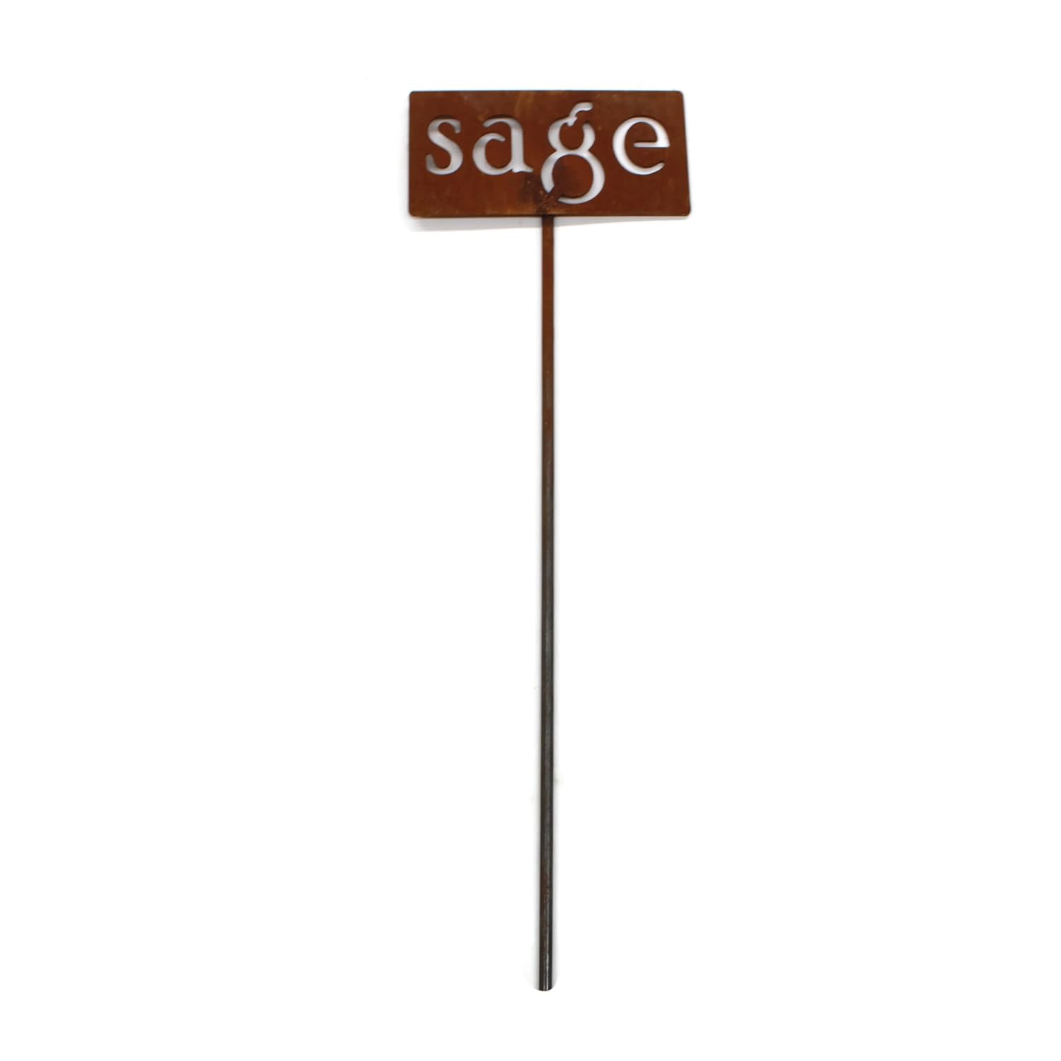 Classic Metal Garden Markers 19 Inches Tall (sage, Naturally Rusted)-VerdiqueGarden