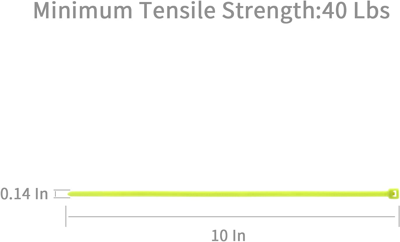 XINGO 10 Inch Cable Zip Ties (500 Pack), 40 Lbs Tensile Strength-Heavy Duty, Self-Locking Nylon Plastic Nylon Wire Ties for indoor and outdoor (Apple Green)-VerdiqueGarden