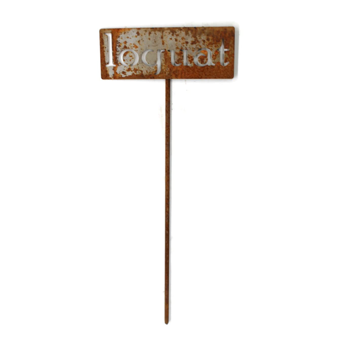 Classic Metal Garden Markers 19 Inches Tall (loquat, Naturally Rusted)-VerdiqueGarden