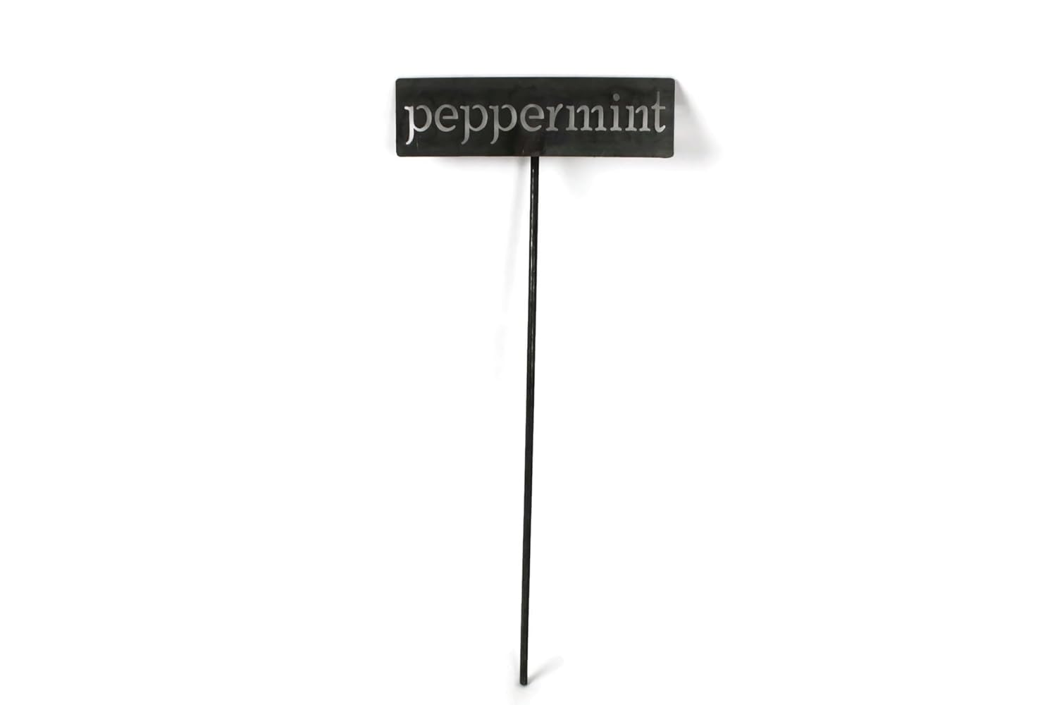 Classic Metal Garden Markers 19 Inches Tall (peppermint, Raw, Unfinished Steel (will rust with time))-VerdiqueGarden