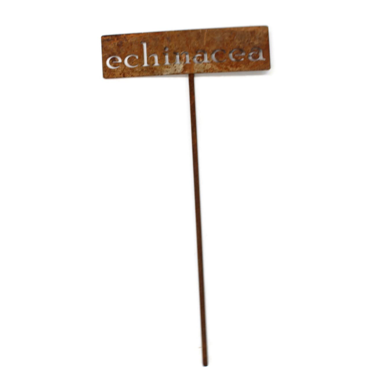 Classic Metal Garden Markers 19 Inches Tall (echinacea, Naturally Rusted)-VerdiqueGarden