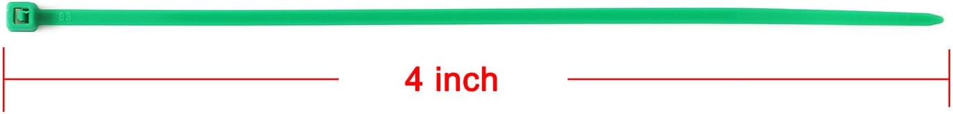 4 inch Green Zip Ties, Nylon Garden Cable Zip Ties Self Locking Cable Ties Twist Ties, Multi-Purpose Cable Tie (100 Pcs)-VerdiqueGarden