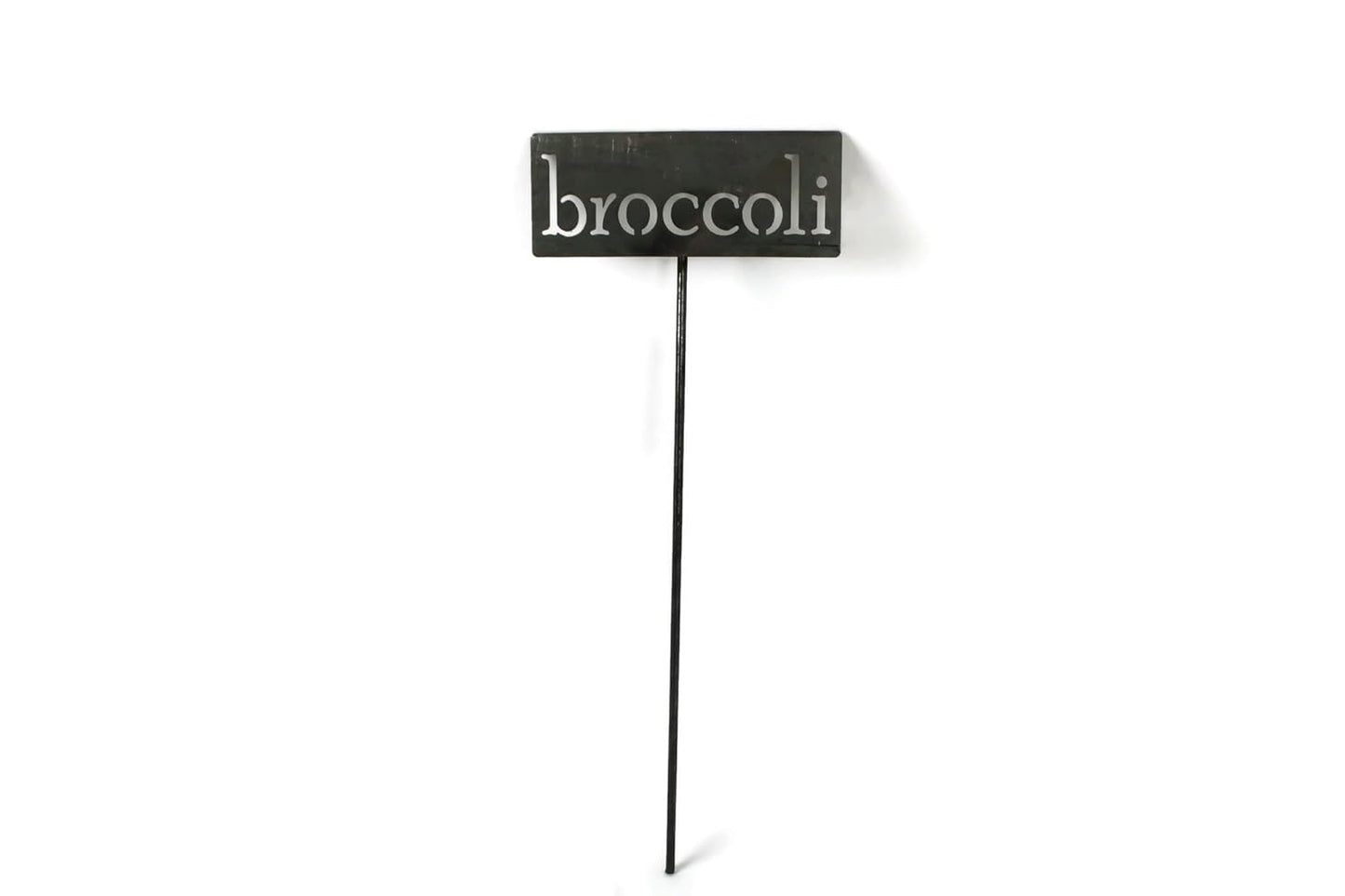 Classic Metal Garden Markers 19 Inches Tall (broccoli, Raw, Unfinished Steel (will rust with time))-VerdiqueGarden