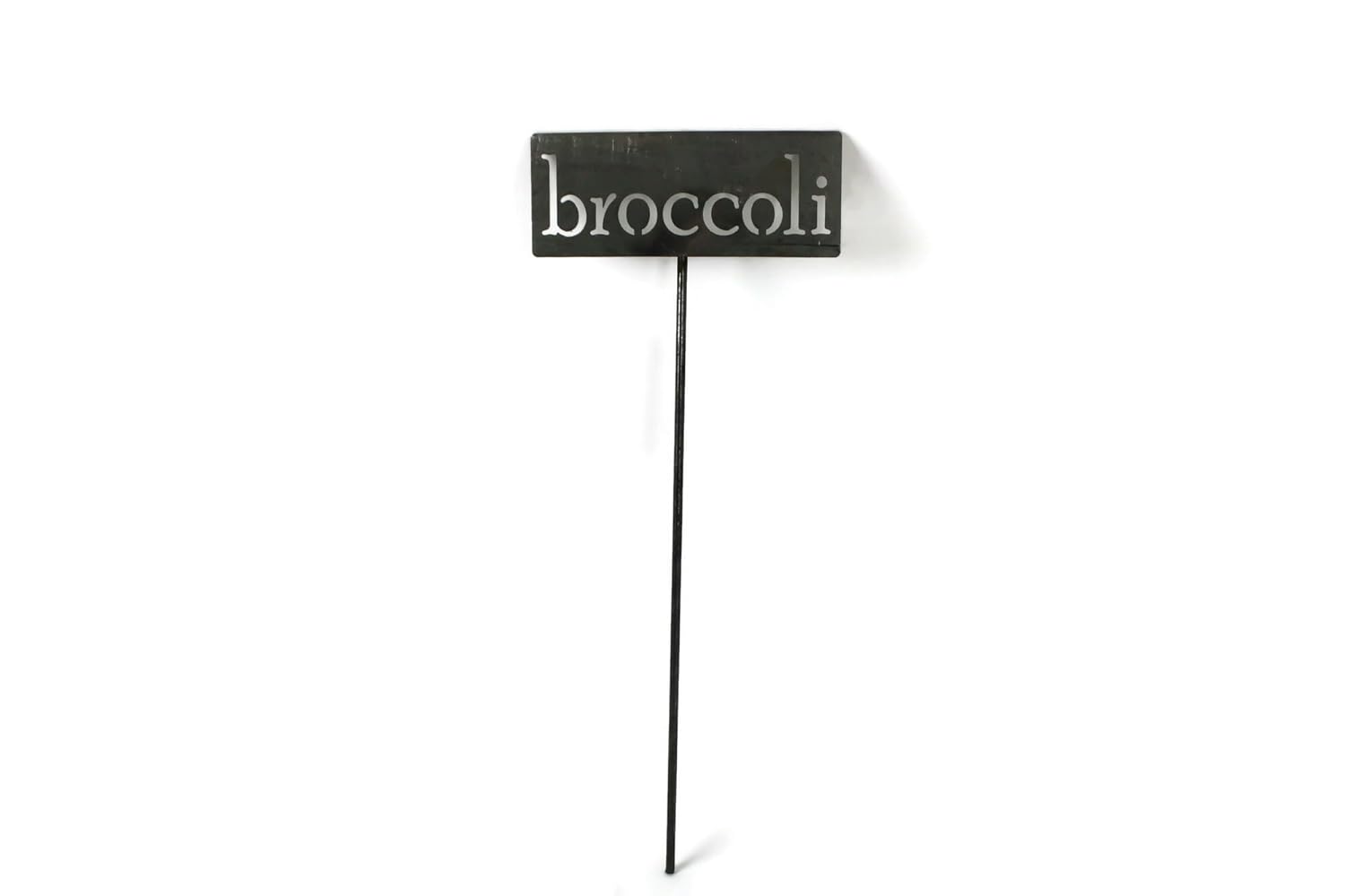 Classic Metal Garden Markers 19 Inches Tall (broccoli, Raw, Unfinished Steel (will rust with time))-VerdiqueGarden