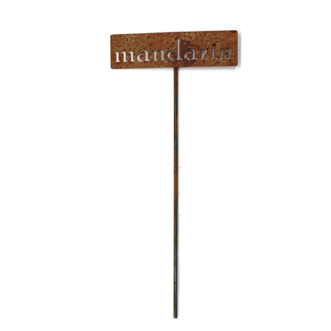 Classic Metal Garden Markers 19 Inches Tall (mandarin, Naturally Rusted)-VerdiqueGarden