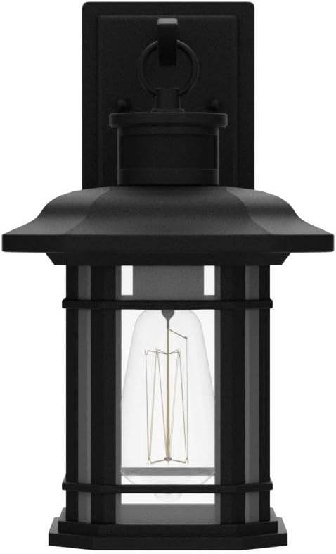 Outdoor Light Fixture With Motion Sensor, Dusk To Dawn Modern Exterior Porch Lights Wall Mount, Anti-rust 100% Aluminum Outdoor Wall Lantern, Black Farmhouse outdoor wall light For Garage Backyard-VerdiqueGarden