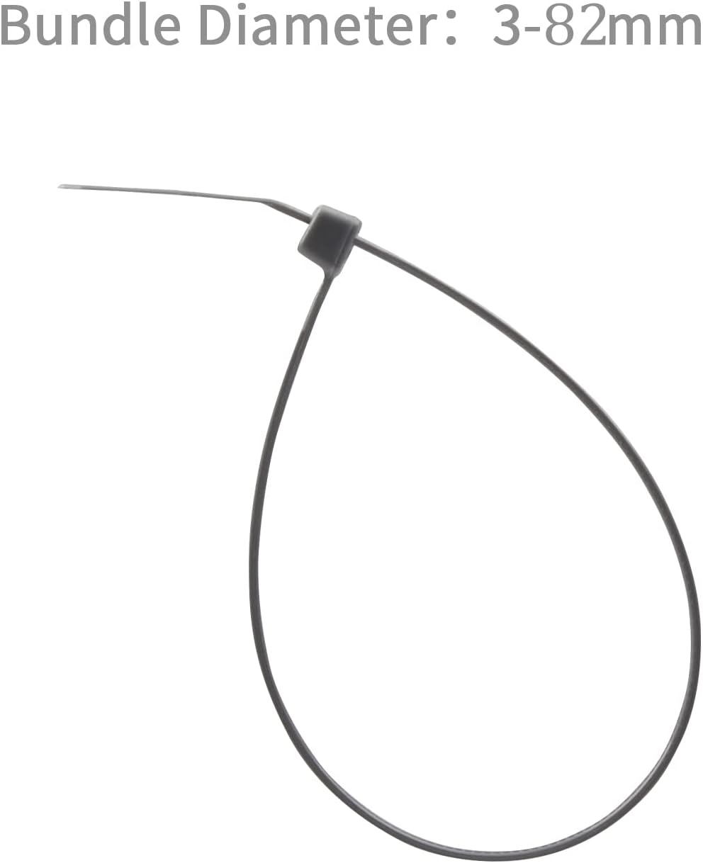 XINGO 100PCS Cable Zip Ties Heavy Duty, Premium Nylon Plastic Wire Ties with 50 Pounds Tensile Strength, Self-Locking Black Nylon Zip Ties for Indoor and Outdoor (12 inch, Silver)-VerdiqueGarden