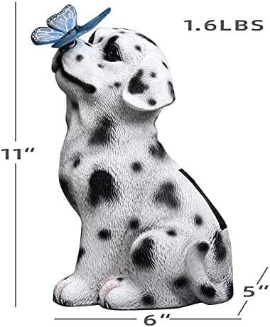 Dog Garden Figurines Outdoor Decor Solar Statue with LED Lights for Patio Lawn Yard Art Decoration Housewarming Garden Gift-VerdiqueGarden