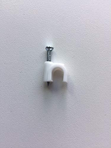 '-White 1/4" Drip Irrigation Tubing Mounting Clips, 25-Pack-VerdiqueGarden