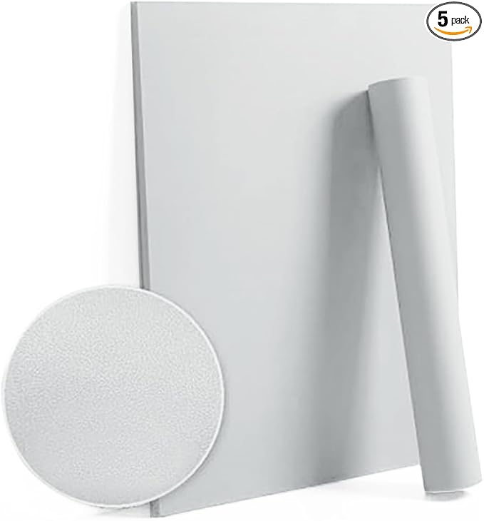 Dimoon 394''x17.7'' Grey Peel and Stick Wallpaper Contact Paper Modern Self Adhesive Wall Paper Removable Renter Friendly Textured Solid Color Shelf Cabinet Vinyl Roll (394''x17.7'',Silver Grey)-VerdiqueGarden