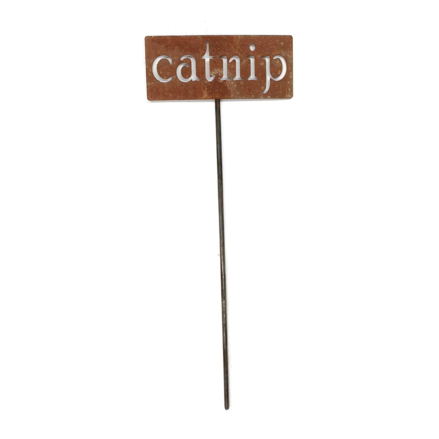 Classic Metal Garden Markers 19 Inches Tall (catnip, Naturally Rusted)-VerdiqueGarden