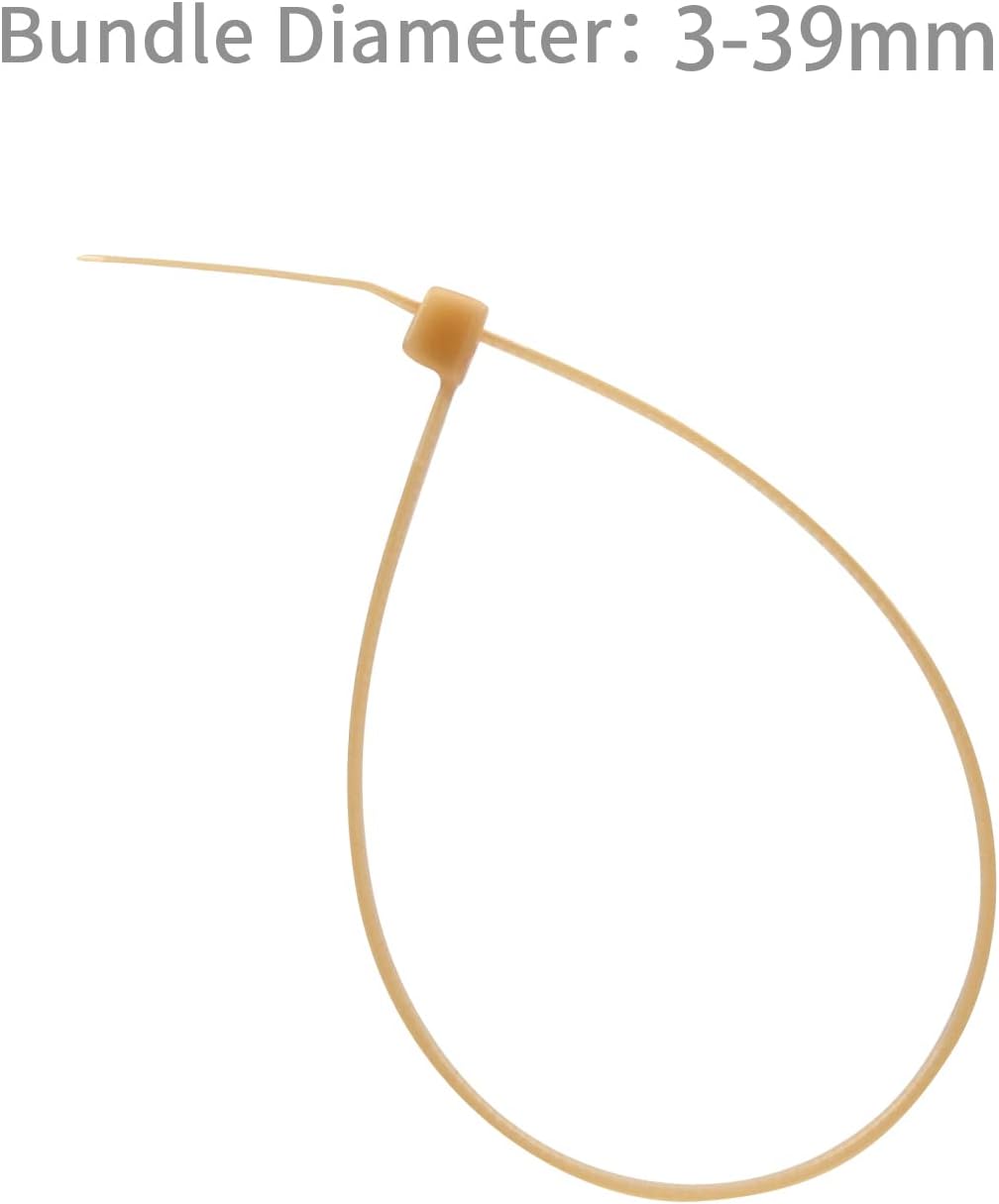 XINGO 100PCS Cable Zip Ties Heavy Duty, Premium Nylon Plastic Wire Ties with 50 Pounds Tensile Strength, Self-Locking Black Nylon Zip Ties for Indoor and Outdoor (6 inch, Gold)-VerdiqueGarden