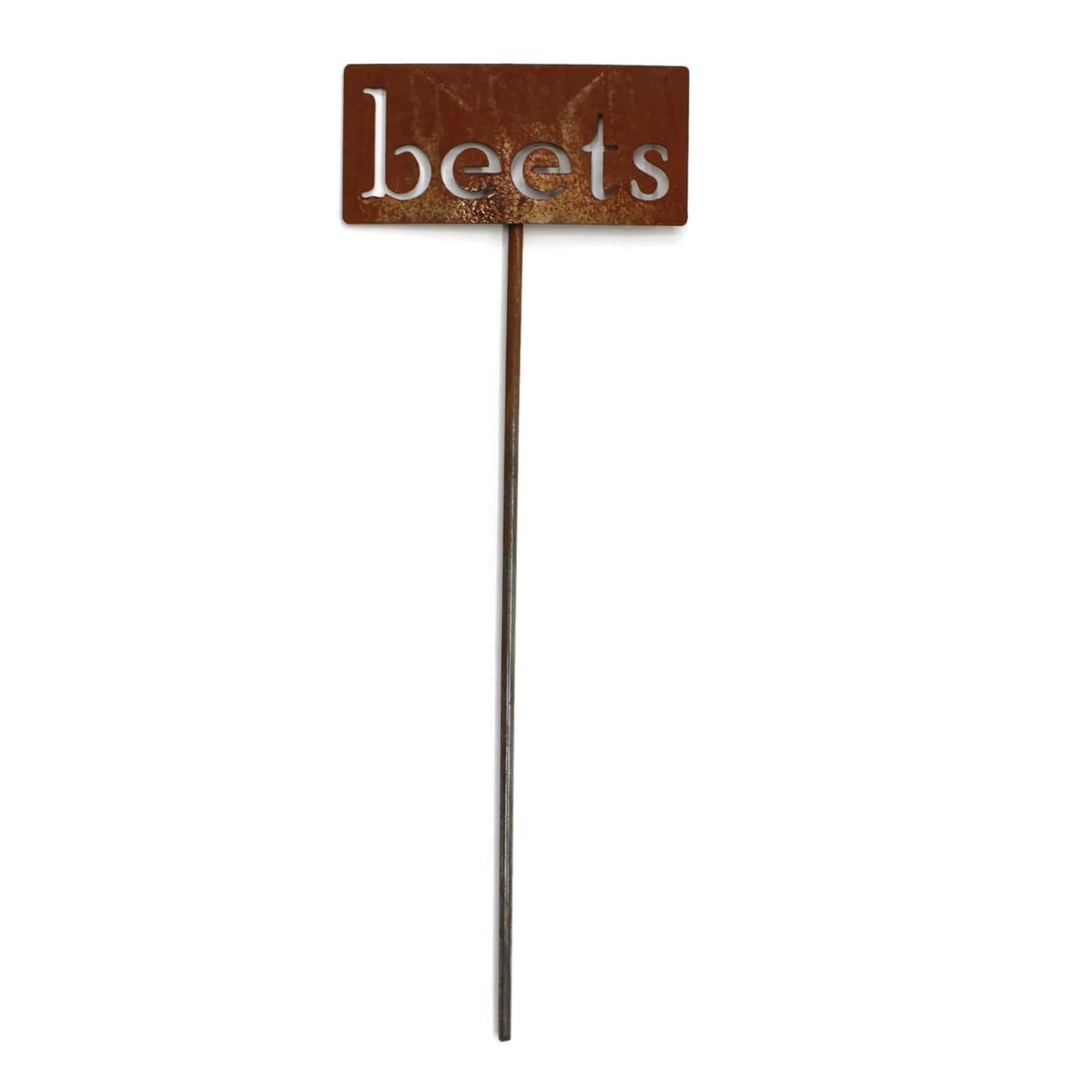 Classic Metal Garden Markers 19 Inches Tall (beets, Naturally Rusted)-VerdiqueGarden