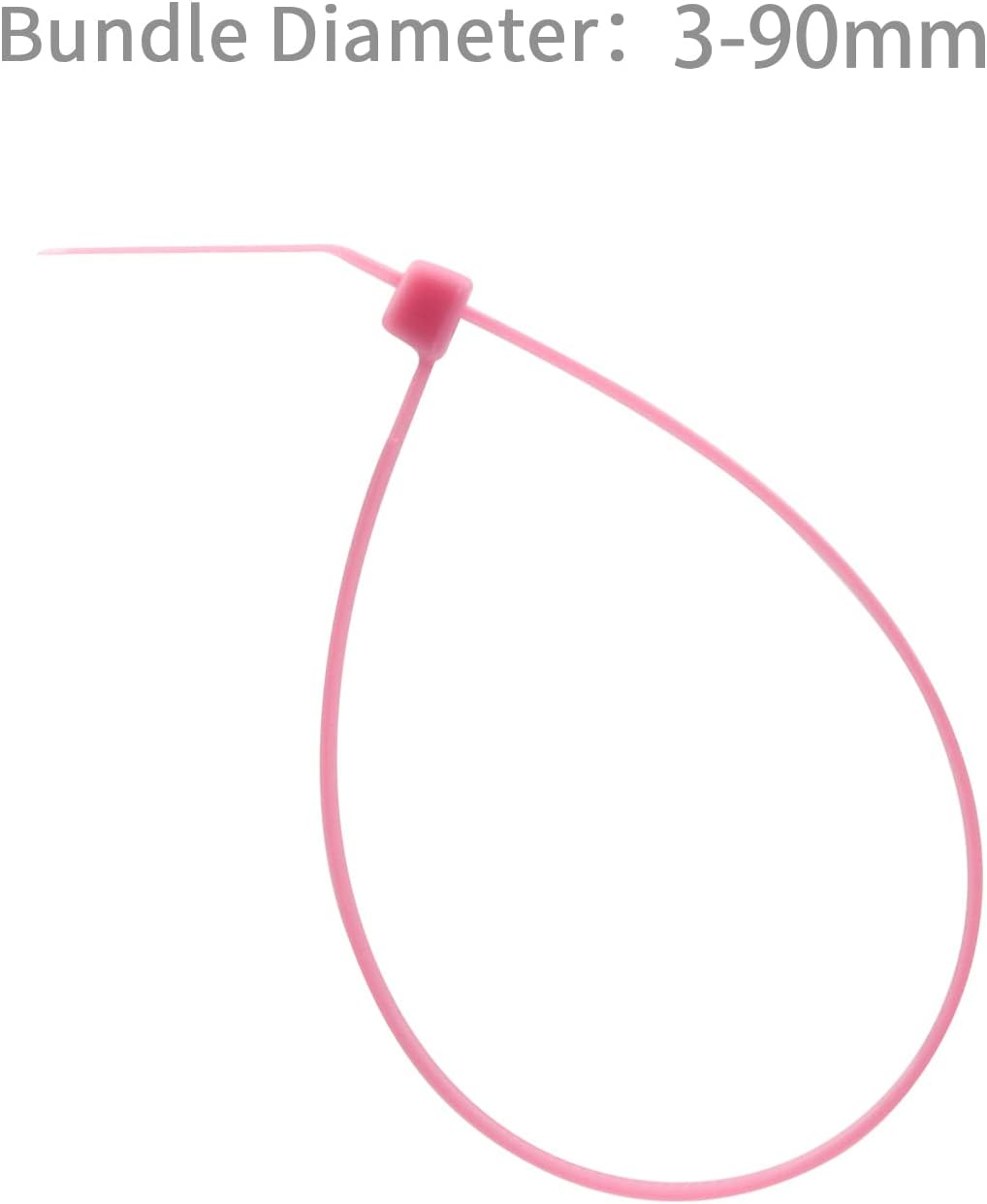 XINGO 100PCS Cable Zip Ties Heavy Duty, Premium Nylon Plastic Wire Ties with 50 Pounds Tensile Strength, Self-Locking Black Nylon Zip Ties for Indoor and Outdoor (14 inch, Pink)-VerdiqueGarden
