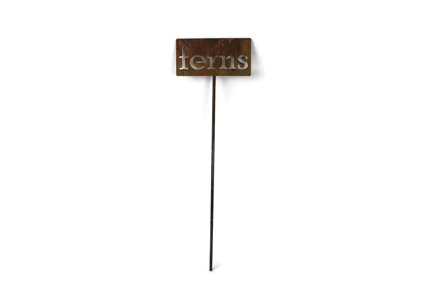 Classic Metal Garden Markers 19 Inches Tall (ferns, Naturally Rusted)-VerdiqueGarden