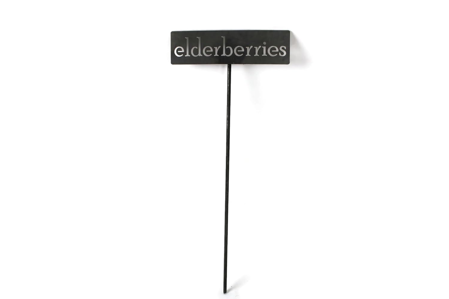 Classic Metal Garden Markers 19 Inches Tall (elderberries, Raw, Unfinished Steel (will rust with time))-VerdiqueGarden