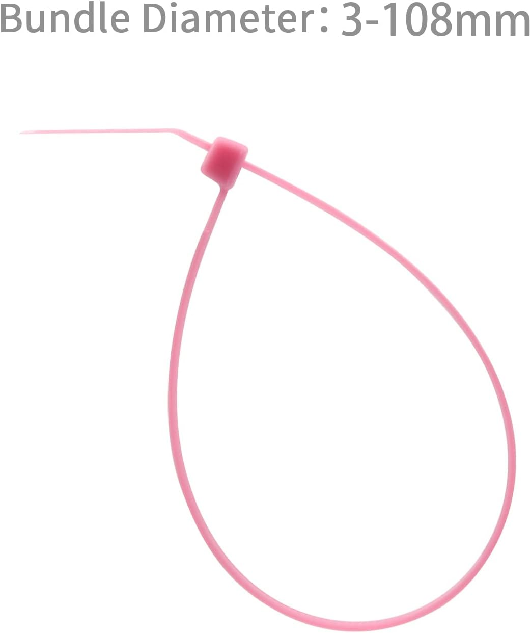 XINGO 100PCS Cable Zip Ties Heavy Duty, Premium Nylon Plastic Wire Ties with 50 Pounds Tensile Strength, Self-Locking Black Nylon Zip Ties for Indoor and Outdoor (16 inch, Pink)-VerdiqueGarden