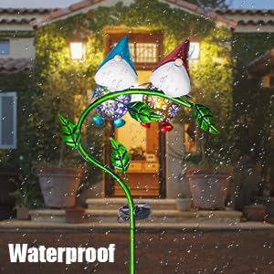 Bshine Outdoor Solar Garden Decor Fairy Man Light, Waterproof LED Metal Stake Yard Art for Backyard, Pathway, Lawn Ornaments, Gift for Mom-VerdiqueGarden