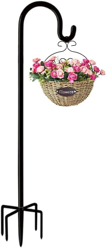 Shepherd Hooks Outdoor 36 Inches for Lanterns Heavy Duty Shepherd Stand Plant Hanger Yard Hooks for Solar Lights,Bird Feeder,Wedding,Mason Jar,Planter Pot-VerdiqueGarden
