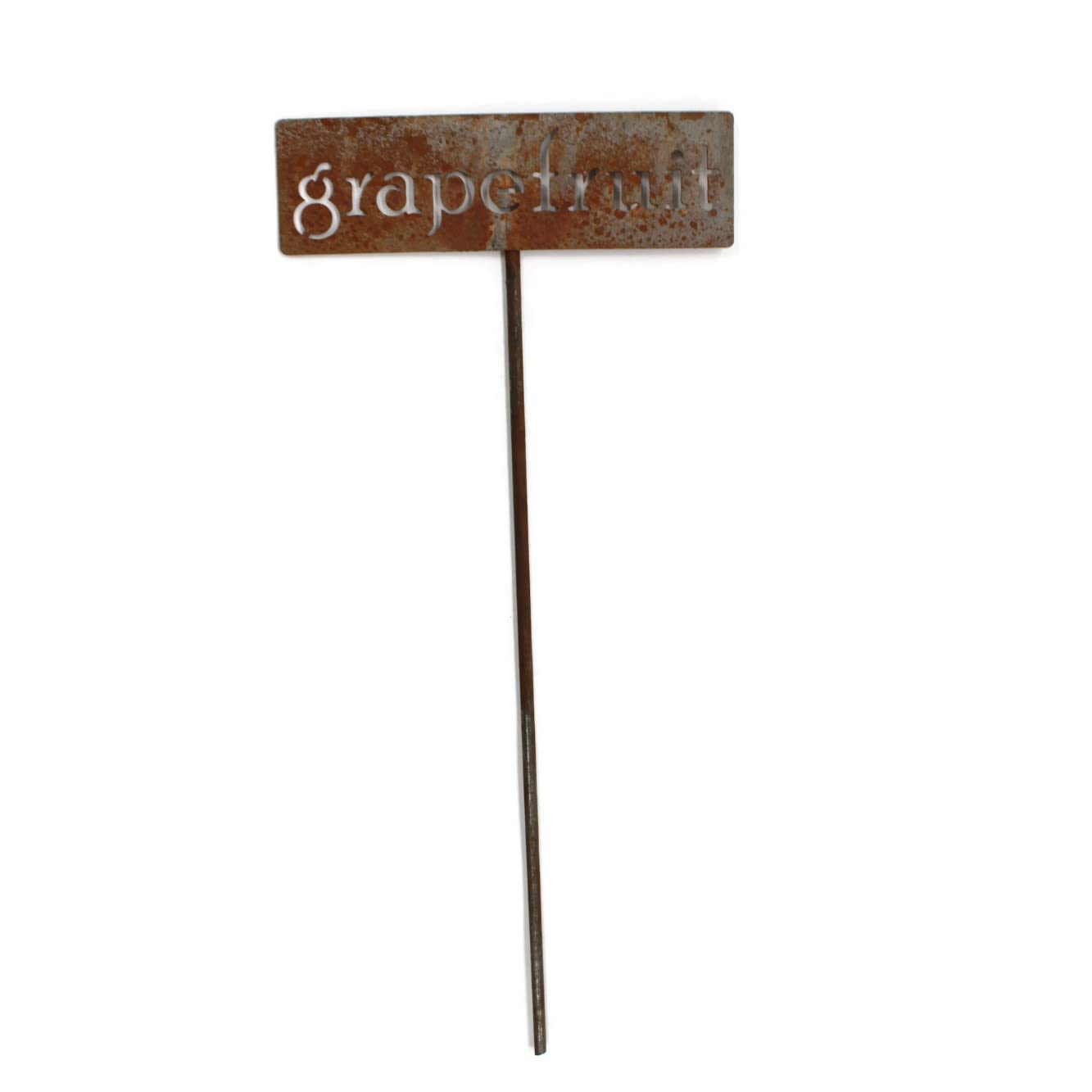 Classic Metal Garden Markers 19 Inches Tall (grapefruit, Naturally Rusted)-VerdiqueGarden