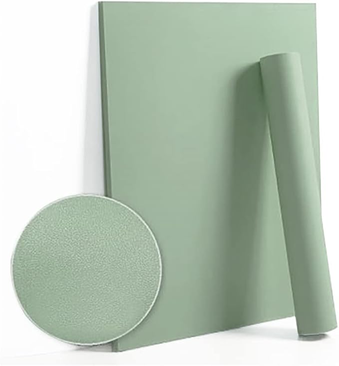 Dimoon 118"x15.7" Peppermint Light Green Peel and Stick Wallpaper Cyan Thicken Waterproof Contact Paper Solid Green Gray Wall Paper Self Adhesive Wallpaper Removable Shelf Drawer Liner Vinyl Roll-VerdiqueGarden