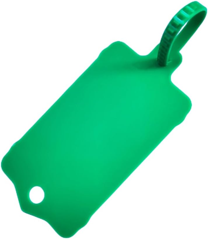 100pcs Reusable Blank Plastic Tags Ties Key Tags 1.45"*2.48" Serrated Tension Sealing Strap with Large Label Plastic Tie Mark Label Waterproof Hang Sign Write on Tag (Green, 100pcs)-VerdiqueGarden