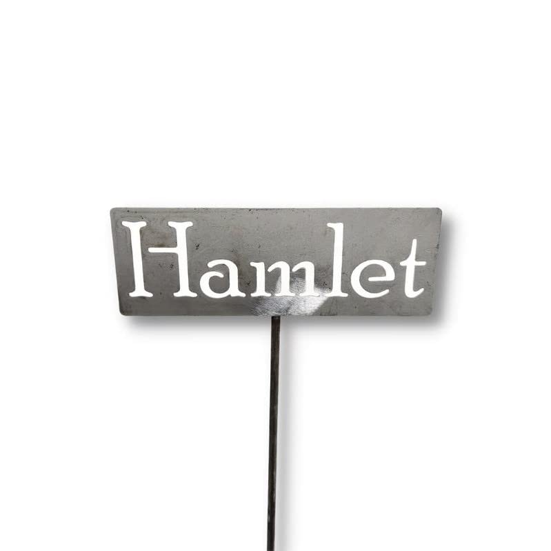 Classic Metal Garden Markers 19 Inches Tall (Custom Text, Raw, Unfinished Steel (will rust with time))-VerdiqueGarden