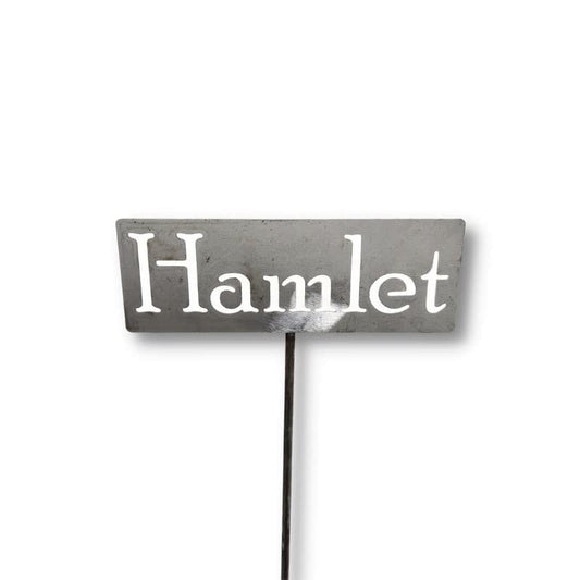 Classic Metal Garden Markers 19 Inches Tall (Custom Text, Raw, Unfinished Steel (will rust with time))-VerdiqueGarden