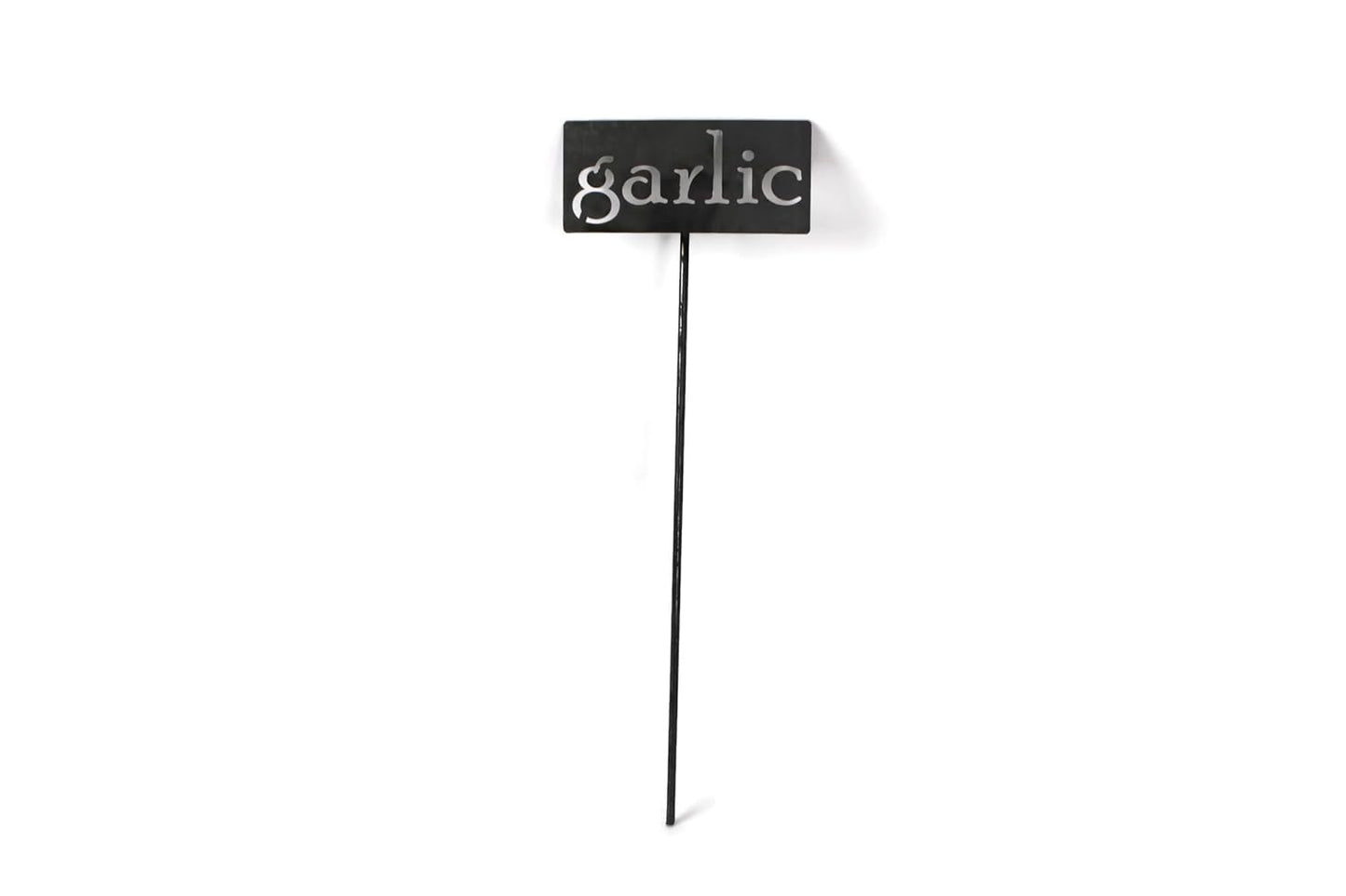 Classic Metal Garden Markers 19 Inches Tall (garlic, Raw, Unfinished Steel (will rust with time))-VerdiqueGarden