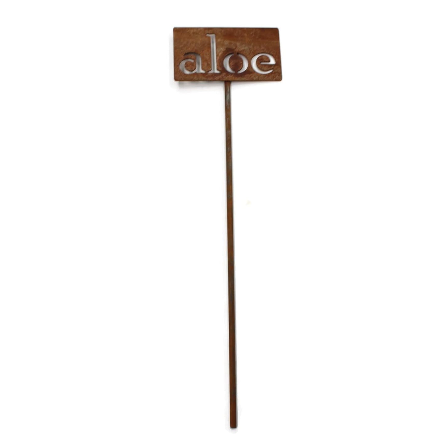 Classic Metal Garden Markers 19 Inches Tall (aloe, Naturally Rusted)-VerdiqueGarden