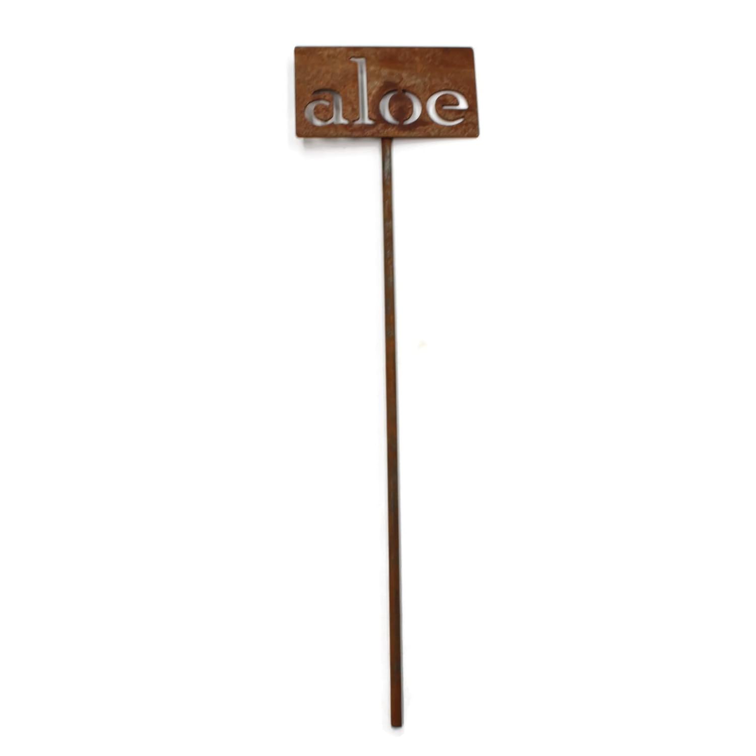 Classic Metal Garden Markers 19 Inches Tall (aloe, Naturally Rusted)-VerdiqueGarden